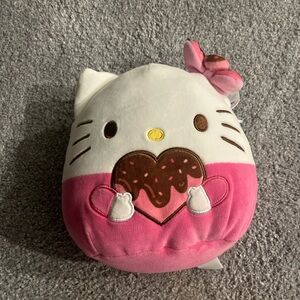 Sanrio Hello Kitty White and Pink Plush Holding Chocolate Heart